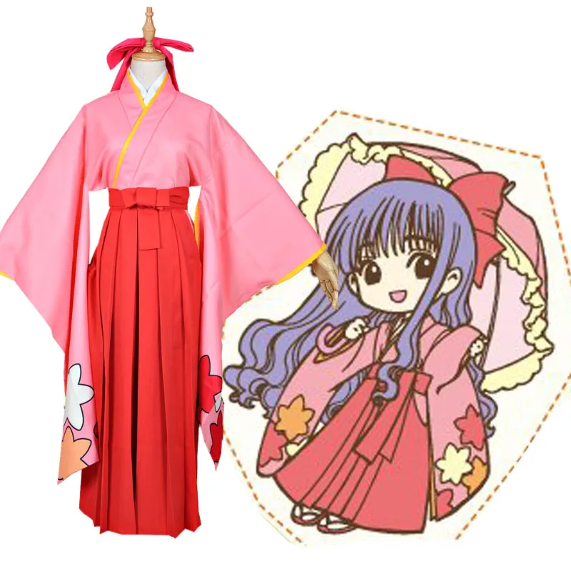 

Японское аниме кимоно Сакура карточный чехол Косплей Костюм