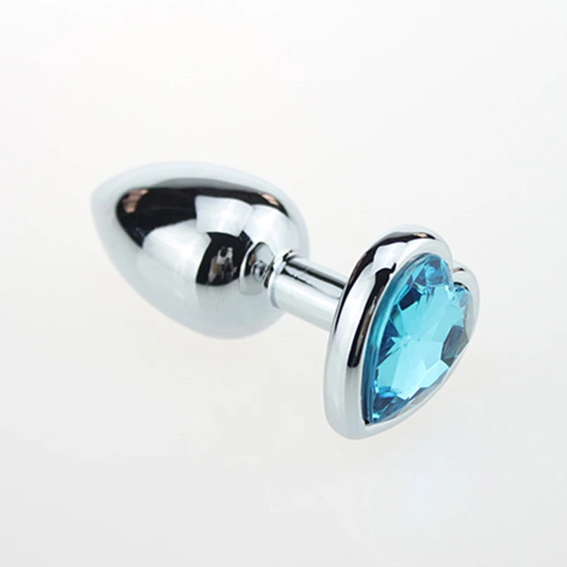 Large Size 9.5*4cm Stainless Steel Anal Plug Heart Shaped Jeweled Butt Adult Sex Toys For Woman Men Erotic Products | Красота и