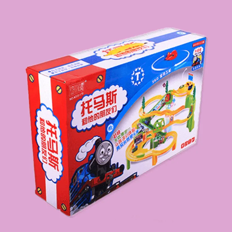 

On Stock Thom electric track with light music track train large Thom multilayer clouds for children's Christmas gifts