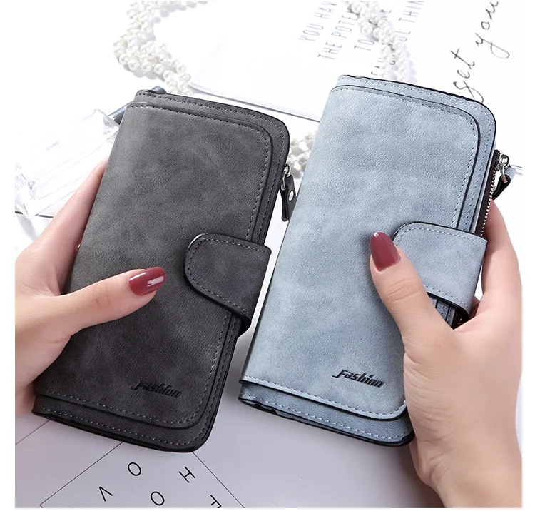 Brand Wallet Women Scrub Leather Lady Purses High Quality New Ladies Clutch Long Female simple fashion | Багаж и сумки