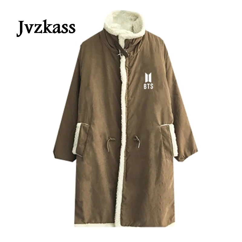 Женское свободное тонкое пальто Jvzkass длинное толстое из овечьей шерсти в