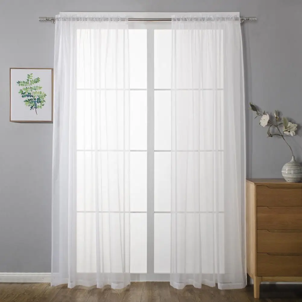 HobbyLane Solid Color Shading Tulle Curtain for Living Room Home Window Decoration | Дом и сад