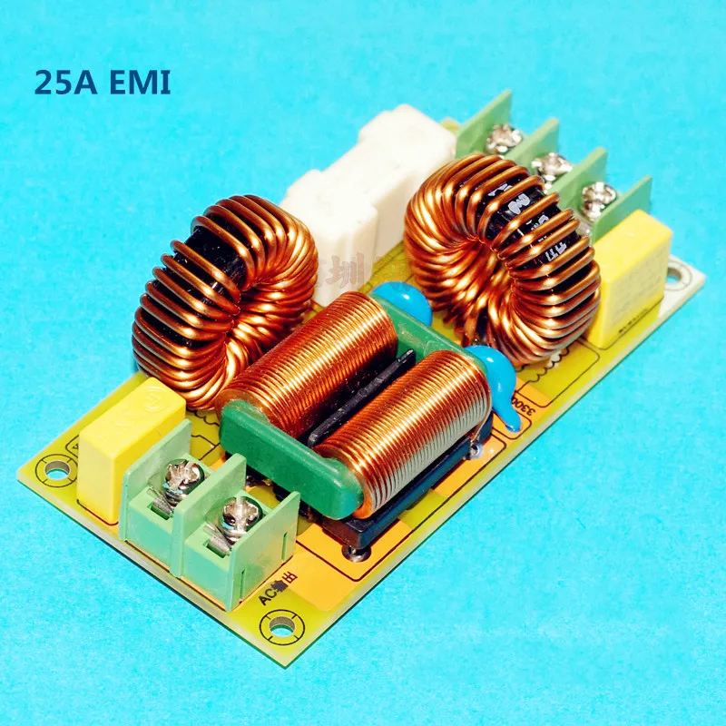 25A усилитель декодер блок питания фильтр EMI электромагнитные помехи фильтр Модуль питания переменного тока анти-помех EMI фильтр питания