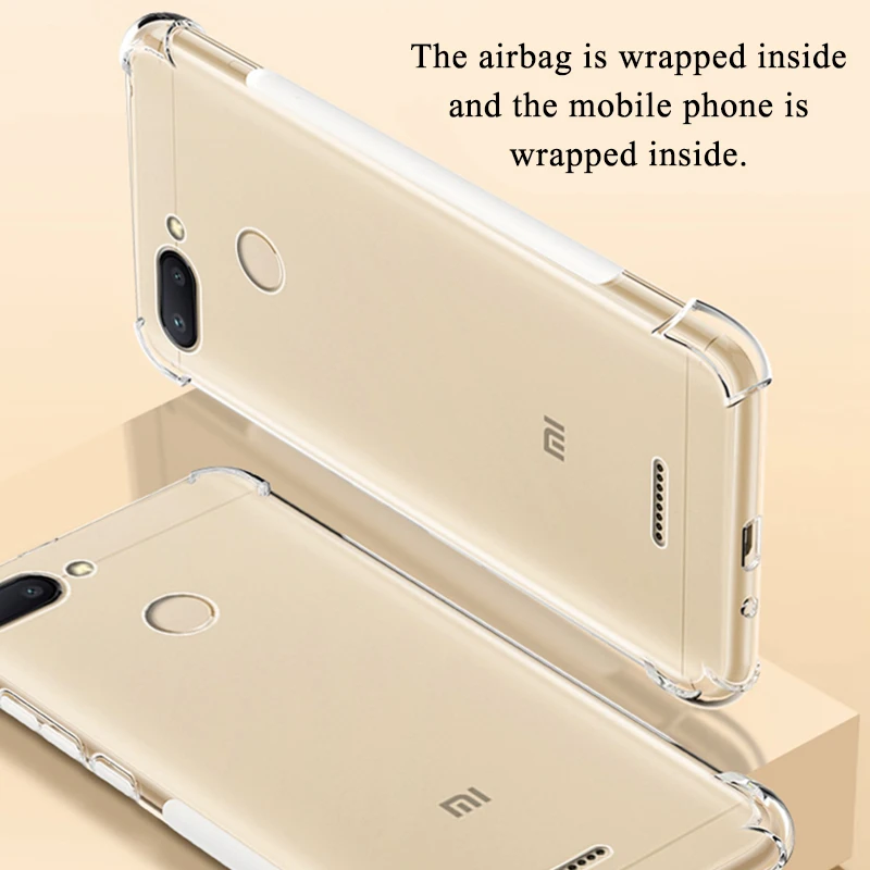 Ultra Slim Transparent TPU Case For Xiaomi Pocophone F1 Mi8 SE 6 6X 5X Silicone Phone Cover Redmi Note 5 6A 5Plus |