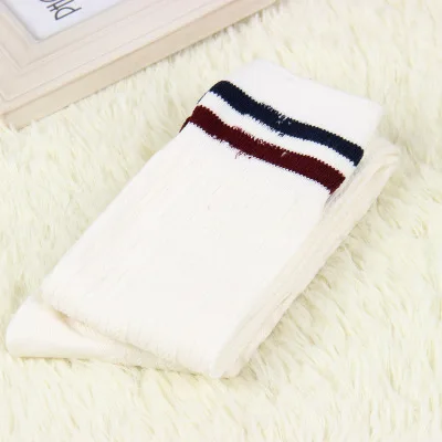 Новинка 2018 женские чулки зимние Полосатые Гольфы выше колена дешевые длинные