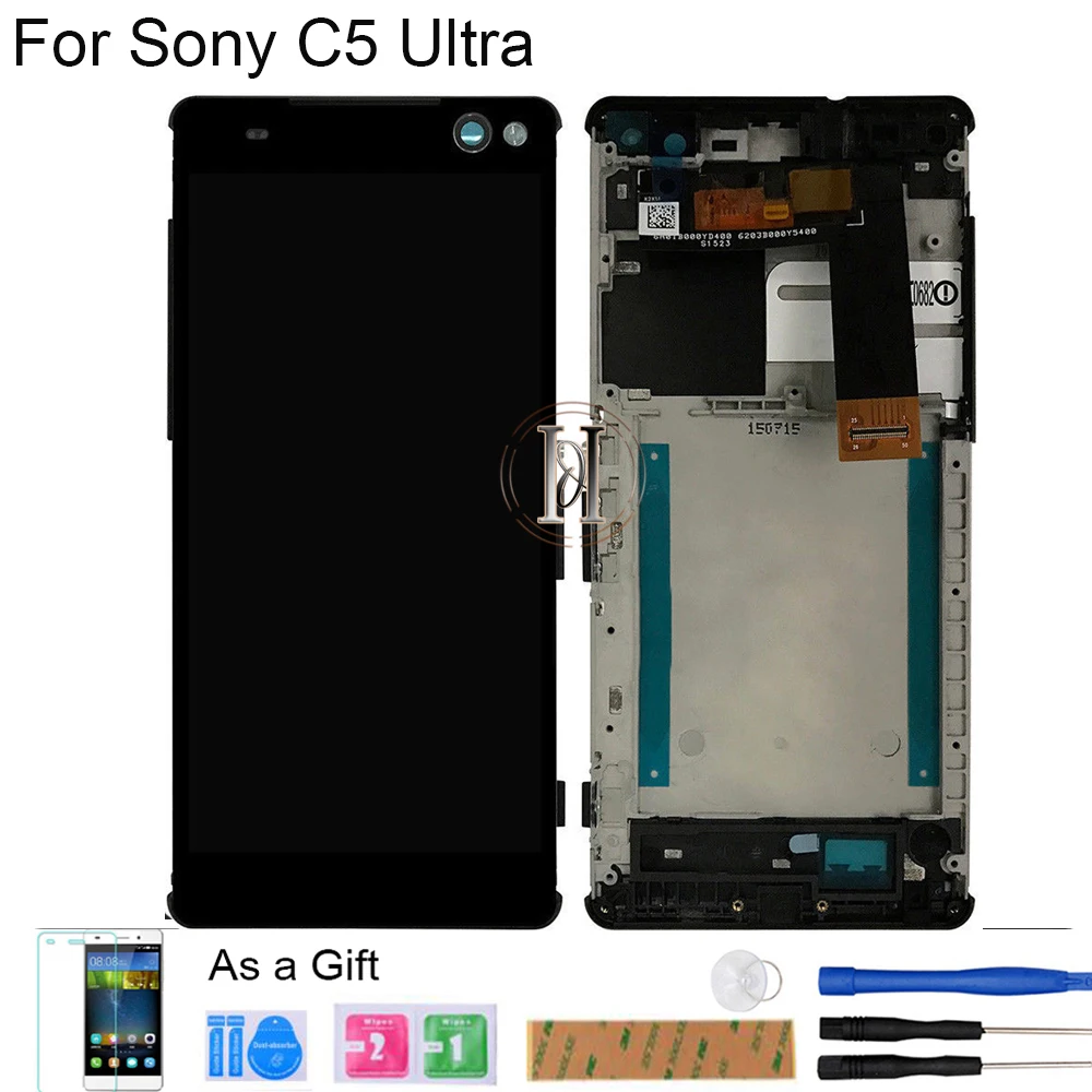 Без битых пикселей Новый для Sony Xperia C5 Ultra e5506 e5533 e5563 ЖК-дисплей Дисплей Сенсорный