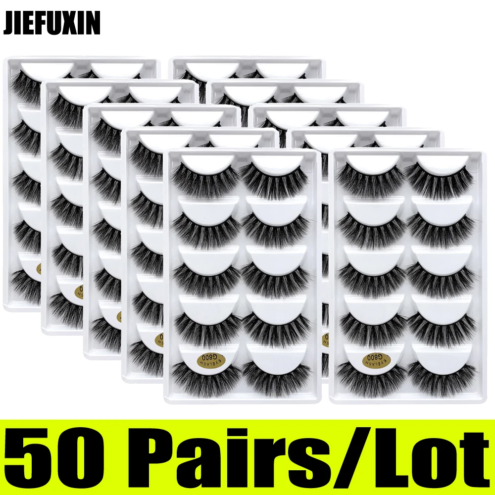 50 пар 3d норковых ресниц оптовая продажа 10 коробок натуральные длинные накладные
