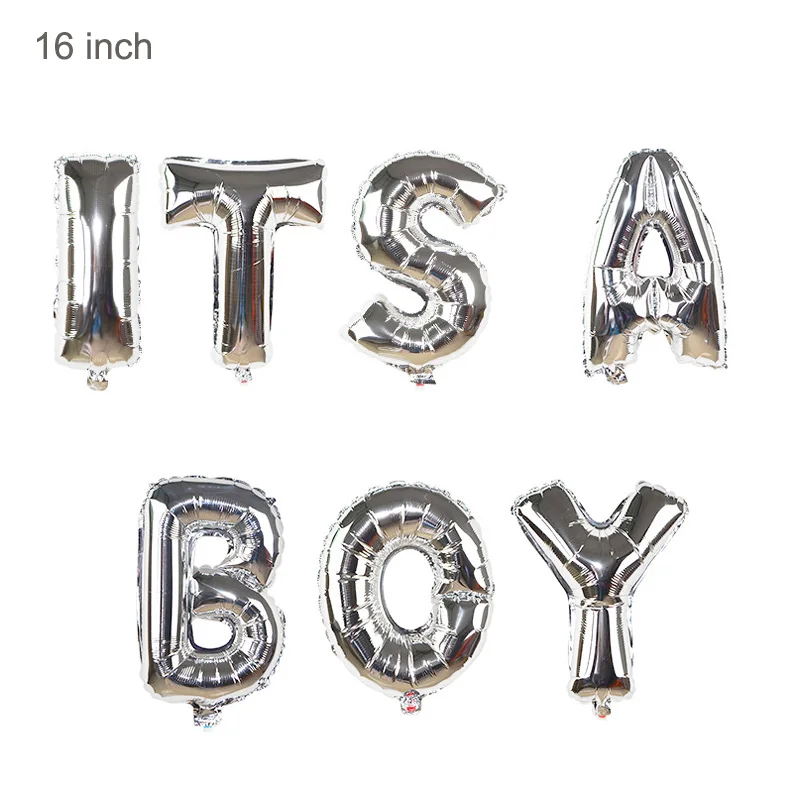Its a boy Украшения для детского душа, воздушные шары для мальчиков/девочек, буквенные фольга, воздушный шар, баннер для детского дня рождения, вечерние украшения - Цвет: Its a boy