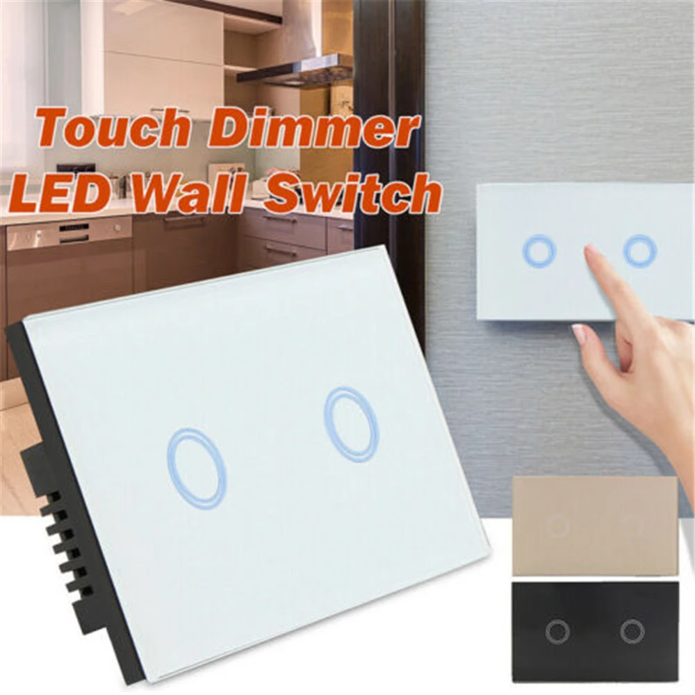 Штепсельная вилка США 1/2/3 Gang Home 1 Way Smart Wifi светодиодный сенсорный выключатель