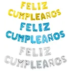 16 дюймов буквы FELIZ CUMPLEANOS фольги воздушные шары с днем рождения украшения для детей воздушные шарики с алфавитом для детского душа
