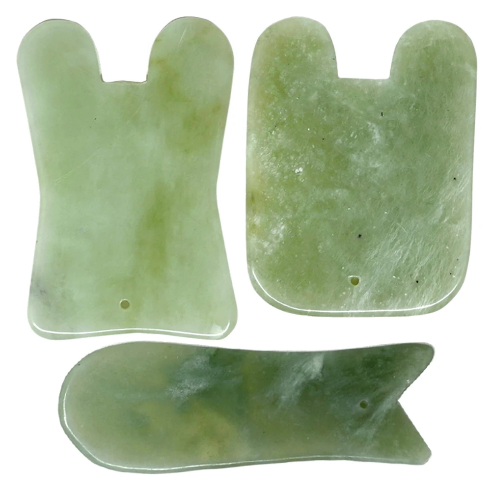 Jade Gua Sha соскабливающий массажный инструмент массажер для тела Когтеточка Guasha stone SPA buffalo скребок для ухода за лицом, против морщин