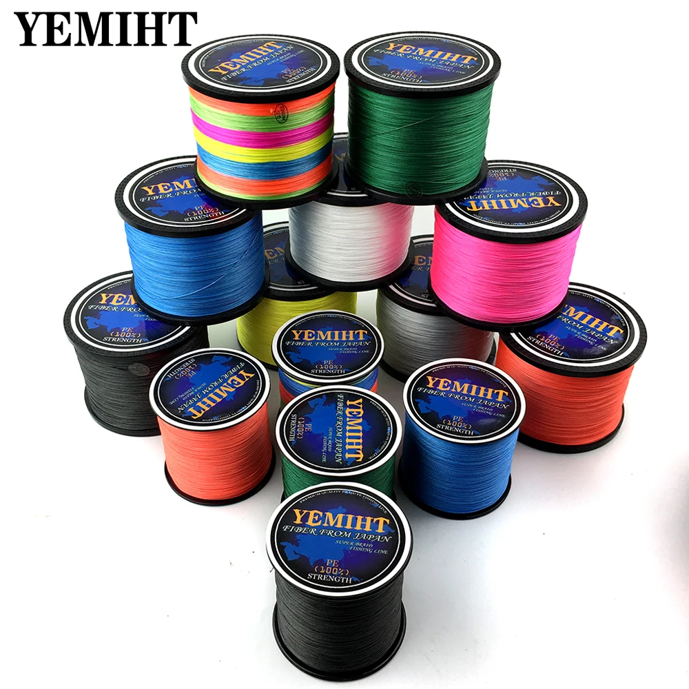 YEMIHT, 300 м, 8 нитей, 4 нити, японская плетеная леска, многонитевая плетеная леска для ловли карпа