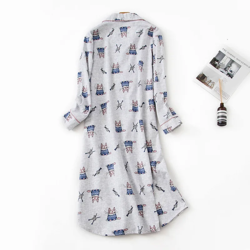 Размера плюс женские короткие простые ночные рубашки серого цвета с милыми