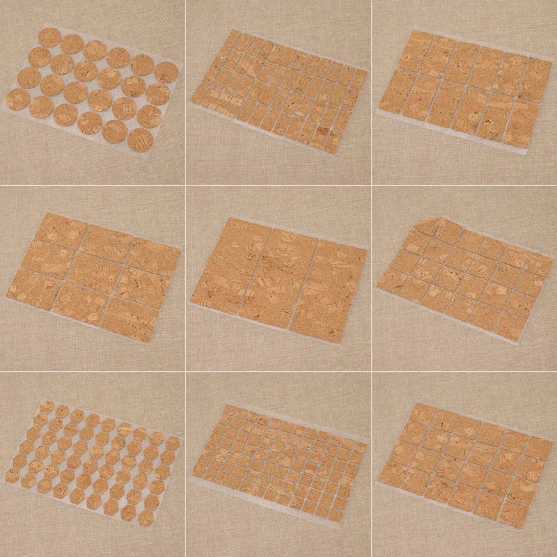 

DIY Handmade Soft Cork Labels Self-Adhesive Sticker DIY Garment Bags Decorative Tags Accessories