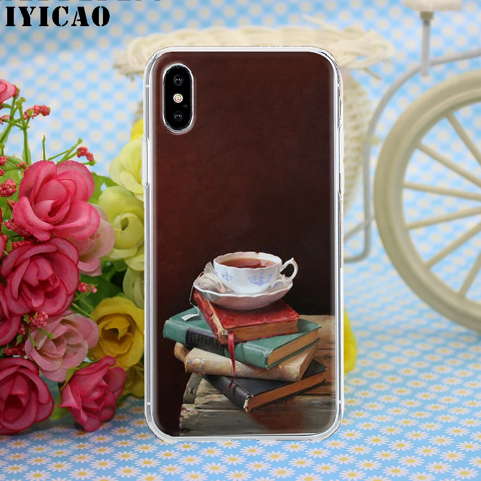 IYICAO First coffee book Hard Case Cover Shell for iPhone 4 4s 5 5s Se 6 7 7plus 8 8Plus X XS MAX XR 6s Plus 11 pro max | Мобильные