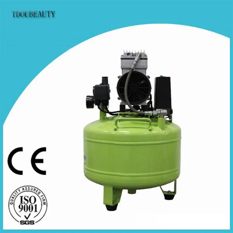 TDOUBEAUTY стоматологический бесшумный безмасляный воздушный компрессор 40 л бак 800 Вт