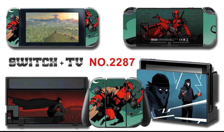 Для nintendo Switch Pain sticker консоль Dock Joy Con полное покрытие цветной бумажной кожи Закаленное стекло протектор экрана от 2000-2305