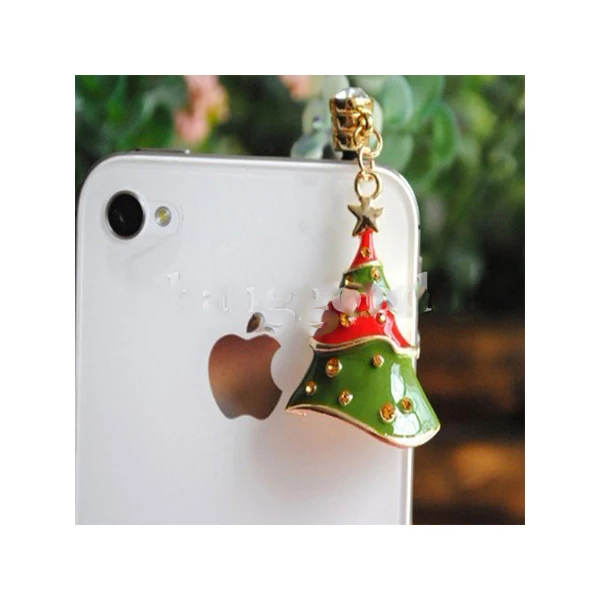 Bulemoon Fashion Christmas Decorations Tree Mobile Phone Dust Plug | Мобильные телефоны и аксессуары