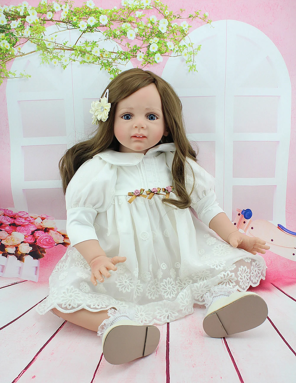 Кукла npk Reborn baby 23 дюймов мягкий силиконовый виниловый младенец получивший новую жизнь куклы для девочек 60 см мягкий настоящий сенсорный bebes reborn bonecas