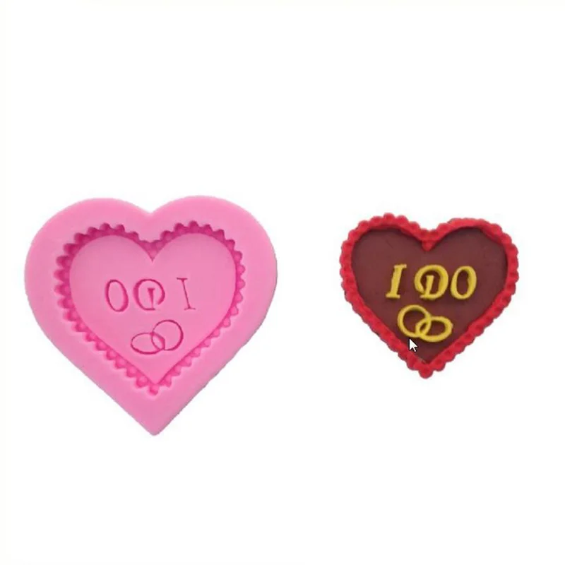 &quotI DO&quot шаблон силиконовые Свадебные украшения формы многоразовые для выпечки