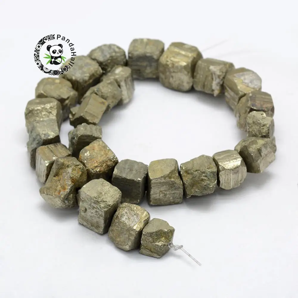 

Natural Pyrite Beads Strands, Nuggets, 10~24x10~24mm, Hole: 1mm; about 26~27pcs/strand, 14.9''(38cm)