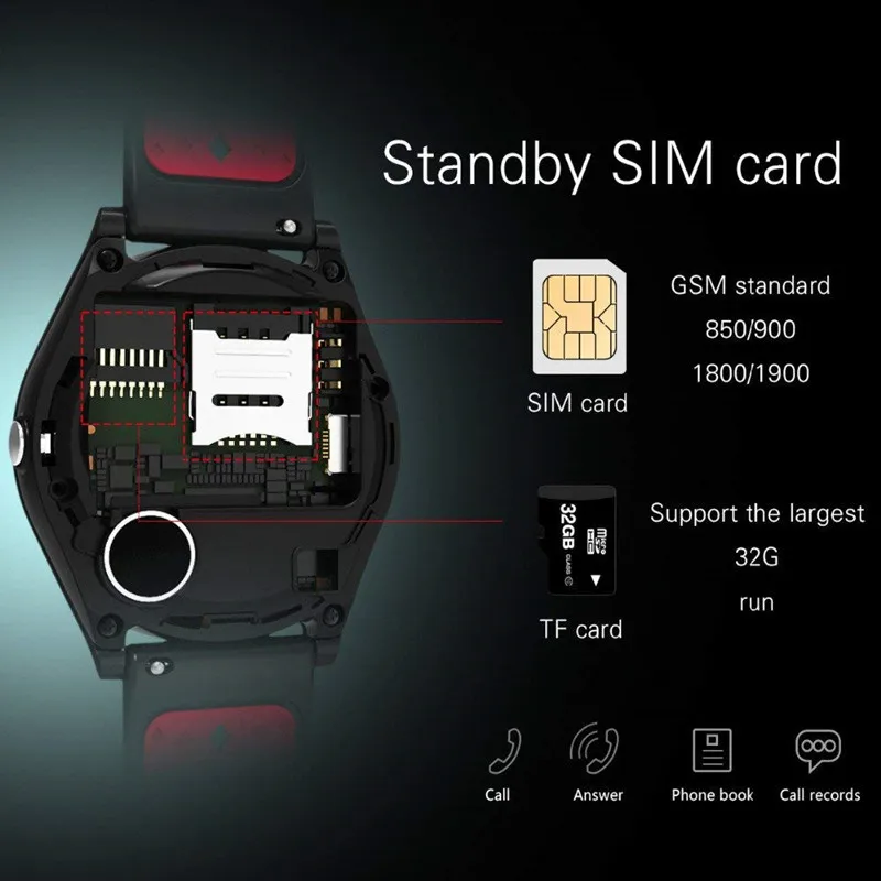 Смарт-часы UiRiQi с Bluetooth смарт-браслет SIM-картой трекер сердечного ритма для мужчин