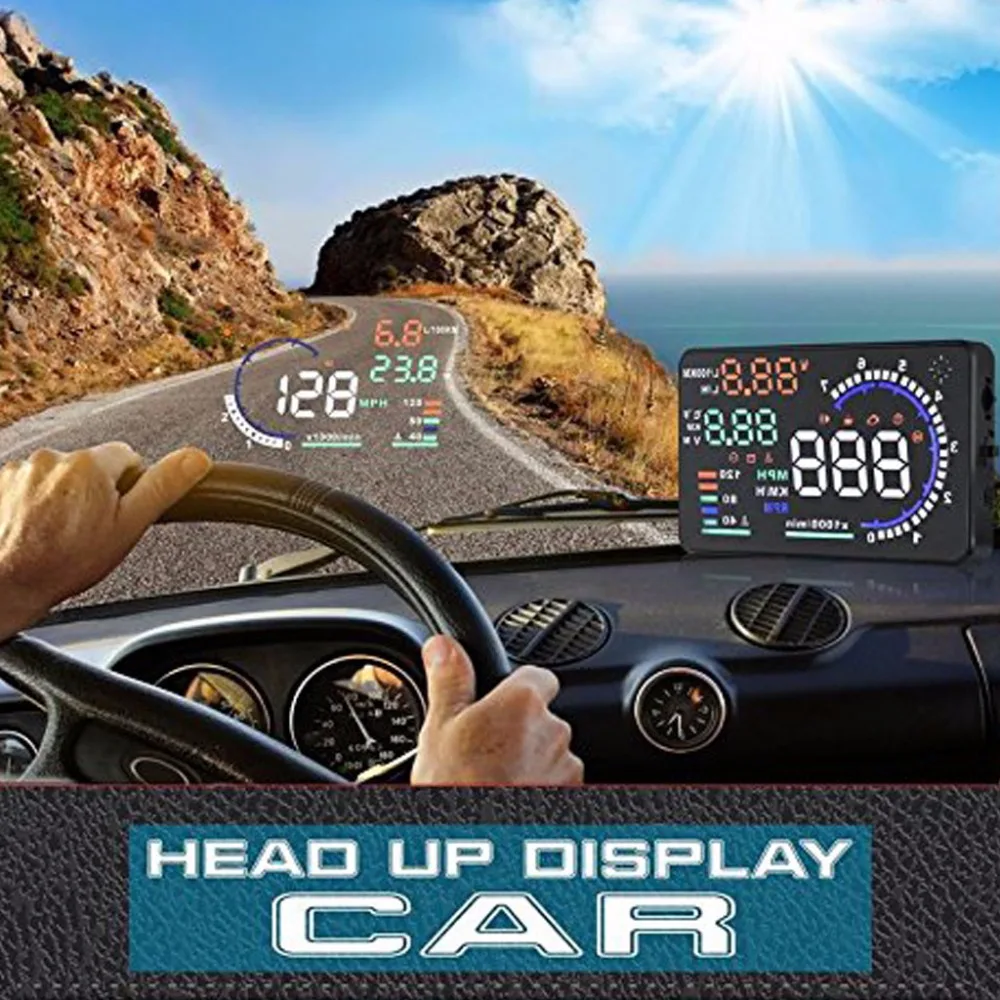 Автомобильный дисплей HUD OBD2 лобовое стекло скоростной проектор для автомобиля GPS