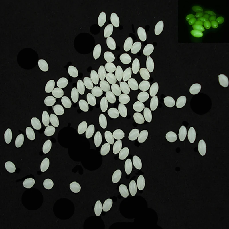 Simpleyi 100 шт./лот Рыбалка бисер овальная форма море светящаяся мягкая Рыболовная