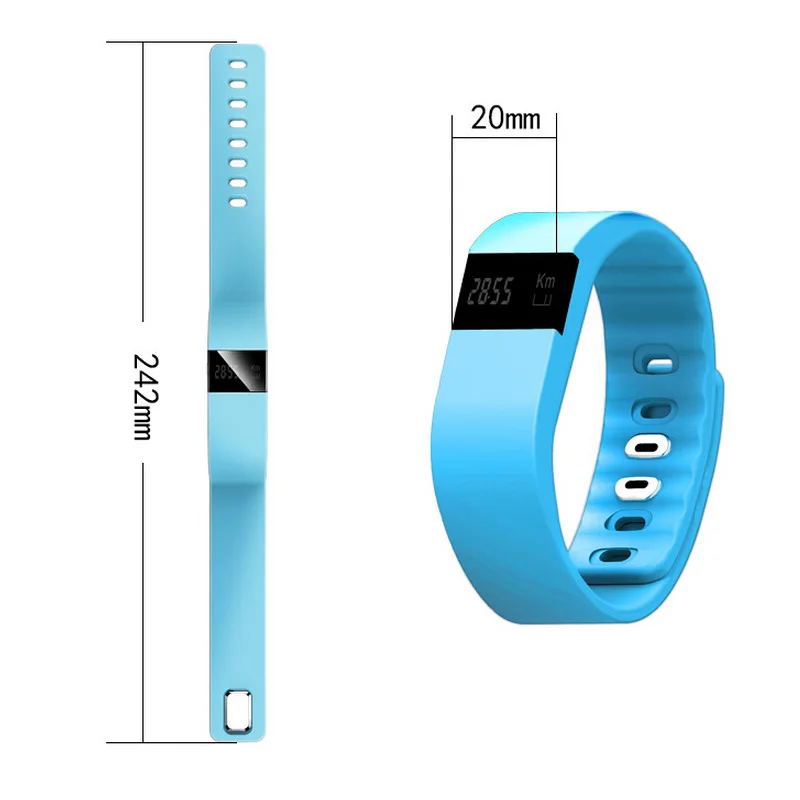 TW64 фитнес трекер Bluetooth Смарт Браслет спортивный браслет шагомер для iPhone IOS Android PK