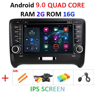 DSP ips 4G 64G Android 9,0 2 DIN автомобильный DVD gps для Audi TT MK2 8J 2006 2007 2008 2009 2010 2011 2012 мультимедийный плеер радио - Цвет: 9.0 2G 16G IPS