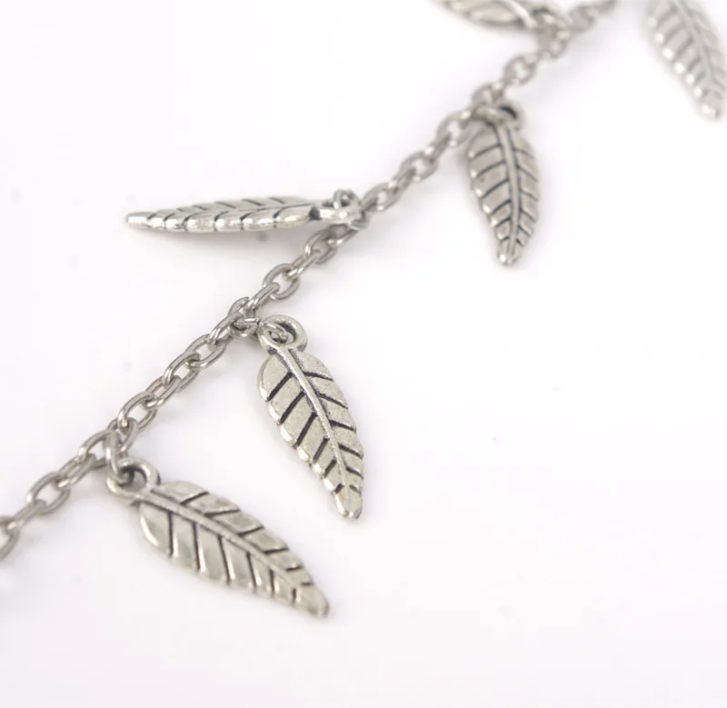 

Hot leaf Tassel Slave Hand Finger Bracelets Fashion Charms Harness Pulseiras Mujer Bijoux For Gift Lots 12Pcs