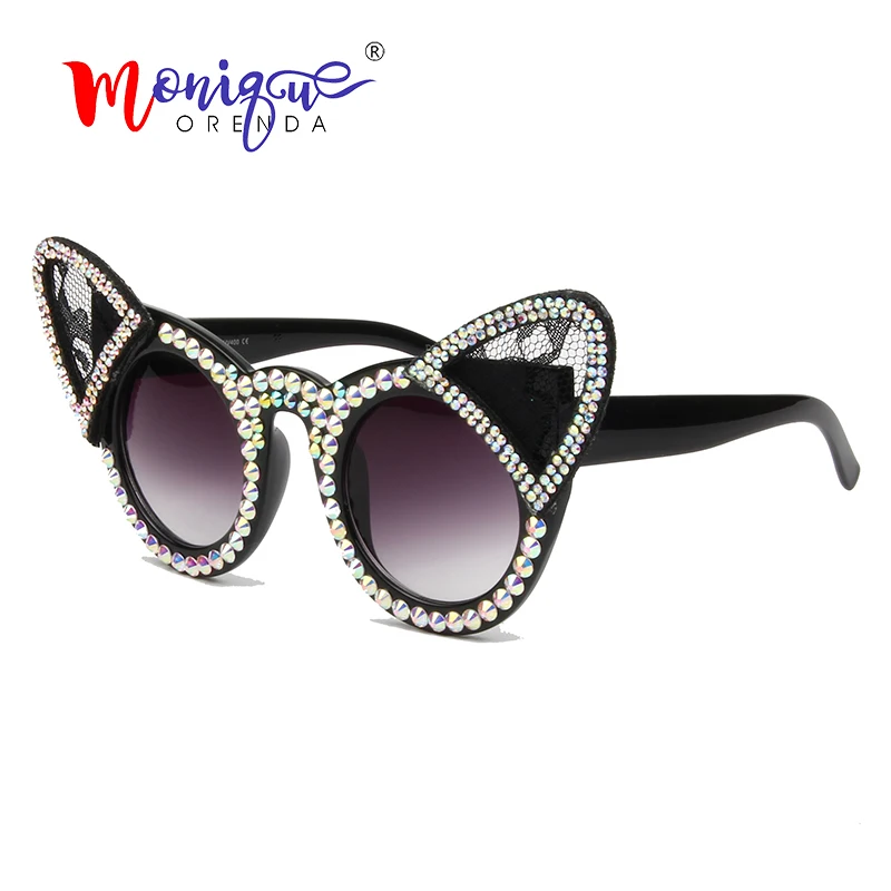 Винтаж кошачий глаз Для женщин Роскошные Жемчужные украшения Солнцезащитные
