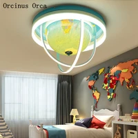 cartoon creative globe ceiling lamp boysbedroom childrens room lighting european modern led universal ceiling lamp