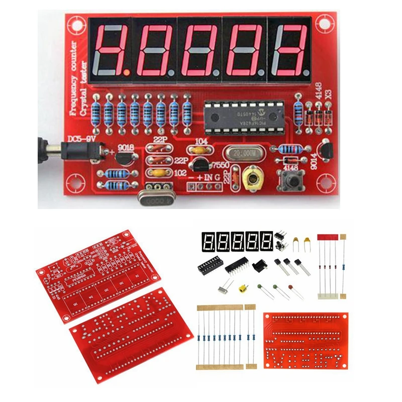 DIY наборы RF 1Hz 50MHz кристаллический осциллятор счетчик частоты цифровой