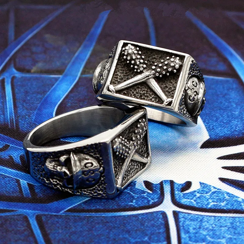 KLDY хип-хоп мужское кольцо Череп из нержавеющей стали бейсбольное металлический