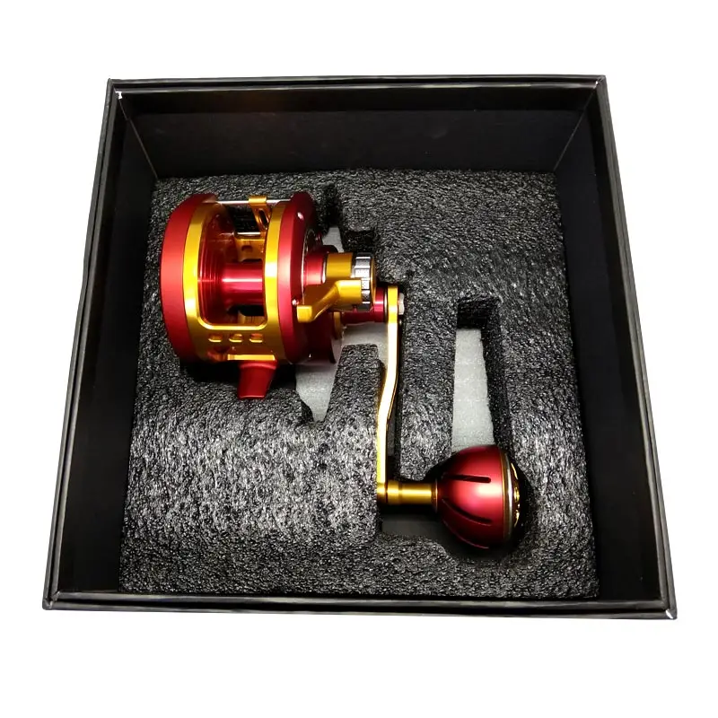 

Topline Tackle Saltwater Trolling Drum Reels Right Handle Slow Jigging Reel Boat Sea Fishing Baitcasting Reels 50KG Max Drag