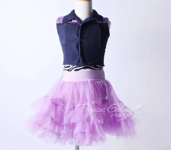

Фиолетовая юбка-пачка, танцевальный костюм, Современный Джаз, для взрослых, для детей, балерины, балетное платье для девочек, купальник