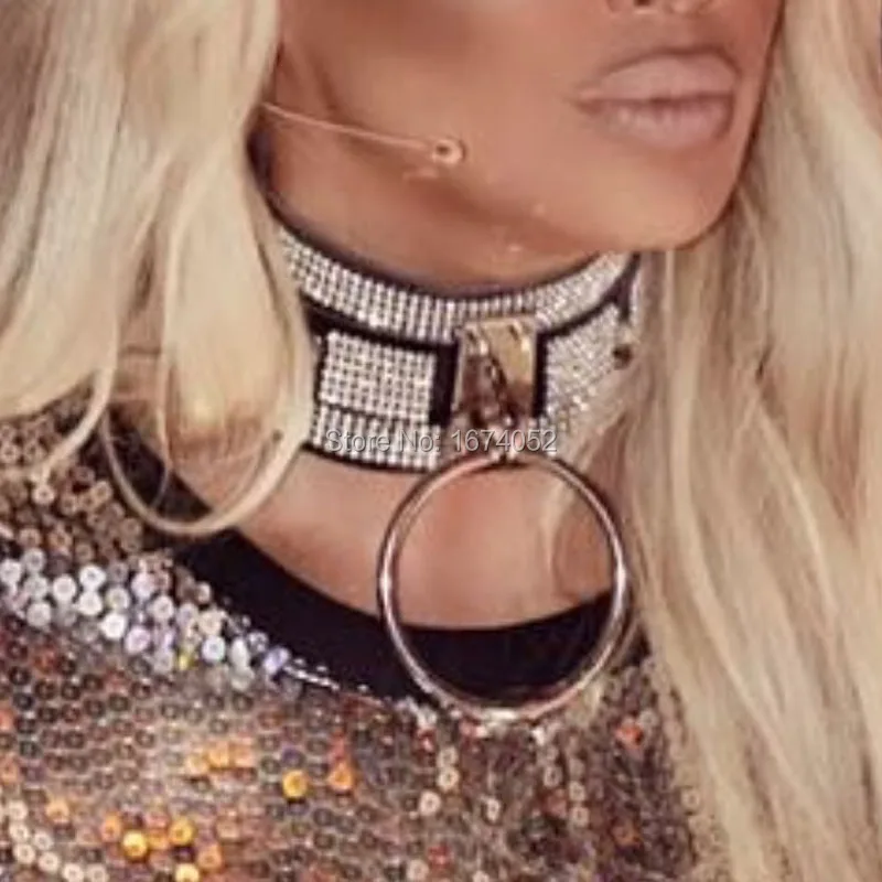 Роскошный стильный Фетиш кожаный чокер оверсайз Exagerate широкополосный большой O