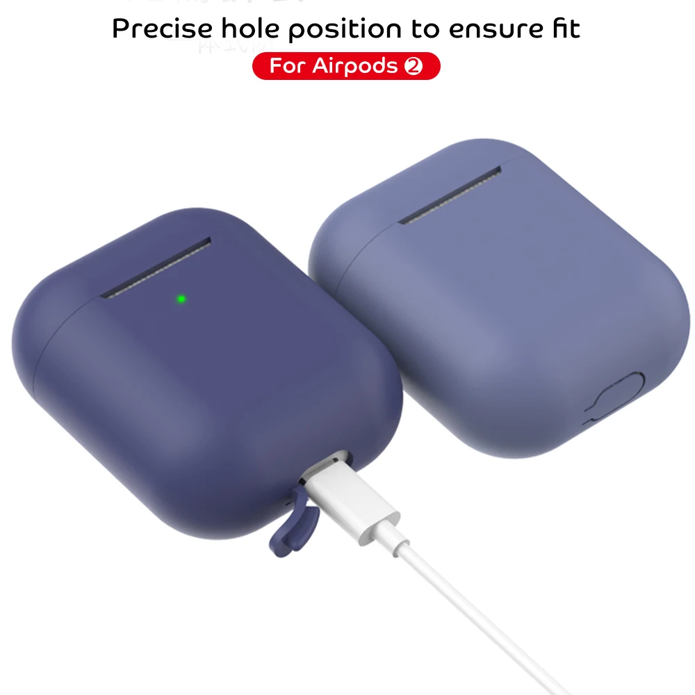 Мягкий силиконовый чехол для Apple Airpods 2 й защитный прозрачный Ультратонкий