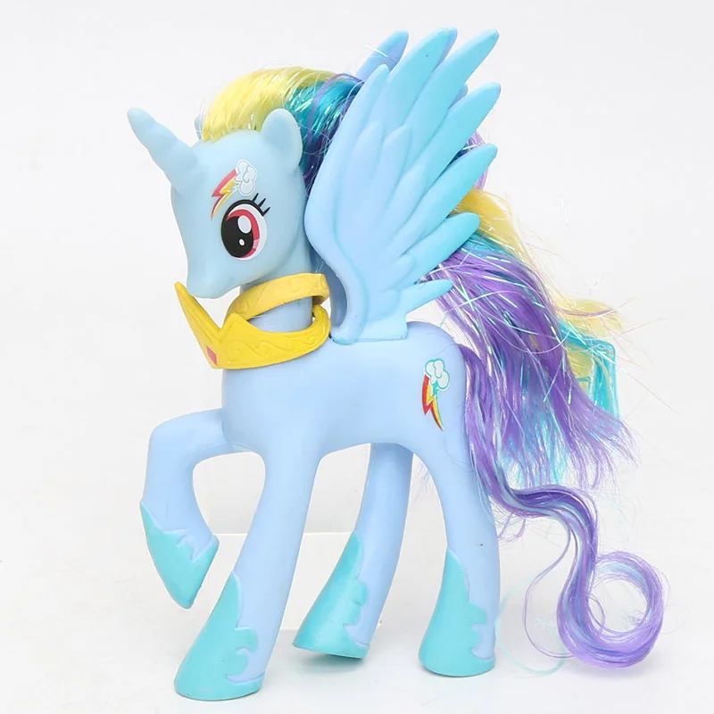 style 13 15 стилей 14 см игрушки My Little Pony Принцесса Селестия Луна Пинки Пай Радуга Дэш ПВХ Фигурки сумеречный единорог модель куклы - Цвет: style 13