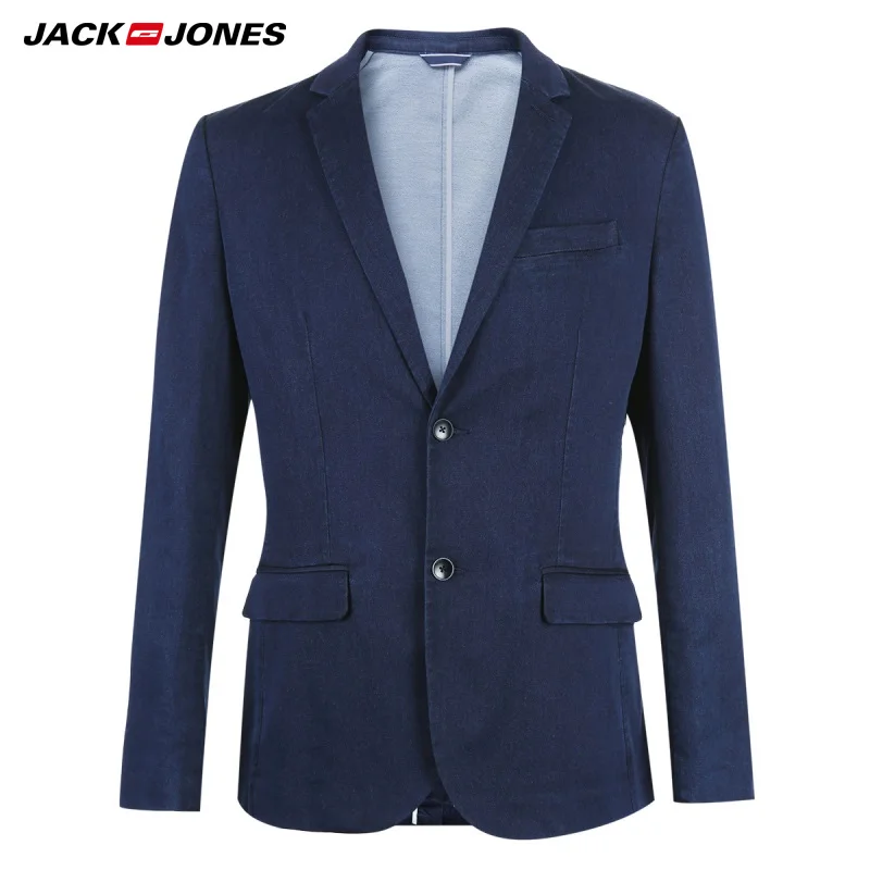 Jack Jones Бренд 2018 Новинка мужский пиджак 30% хлопок нательный фасон два пуговицы