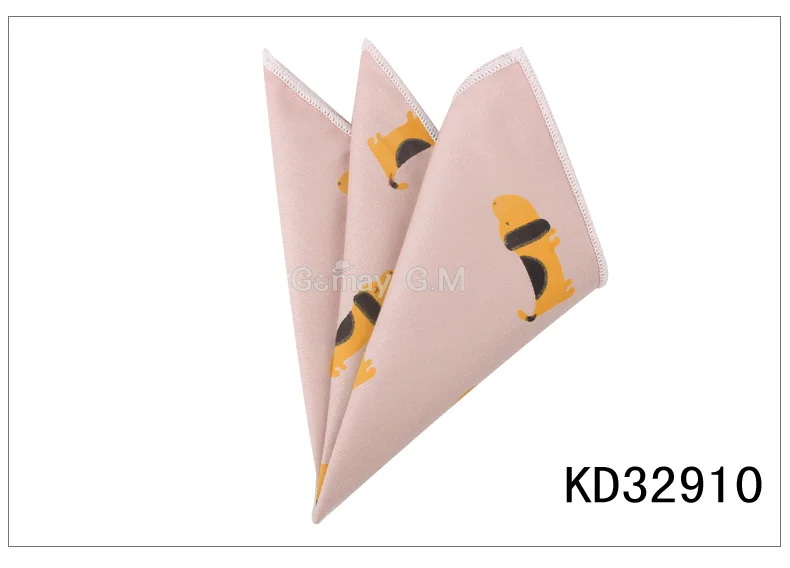 KD32910 Костюмы Животных Карманные квадратные для мужчин женщин мультфильм полотенце для сундуков носовые платки для джентльменов классический мужской платок карманные полотенца - Цвет: KD32910