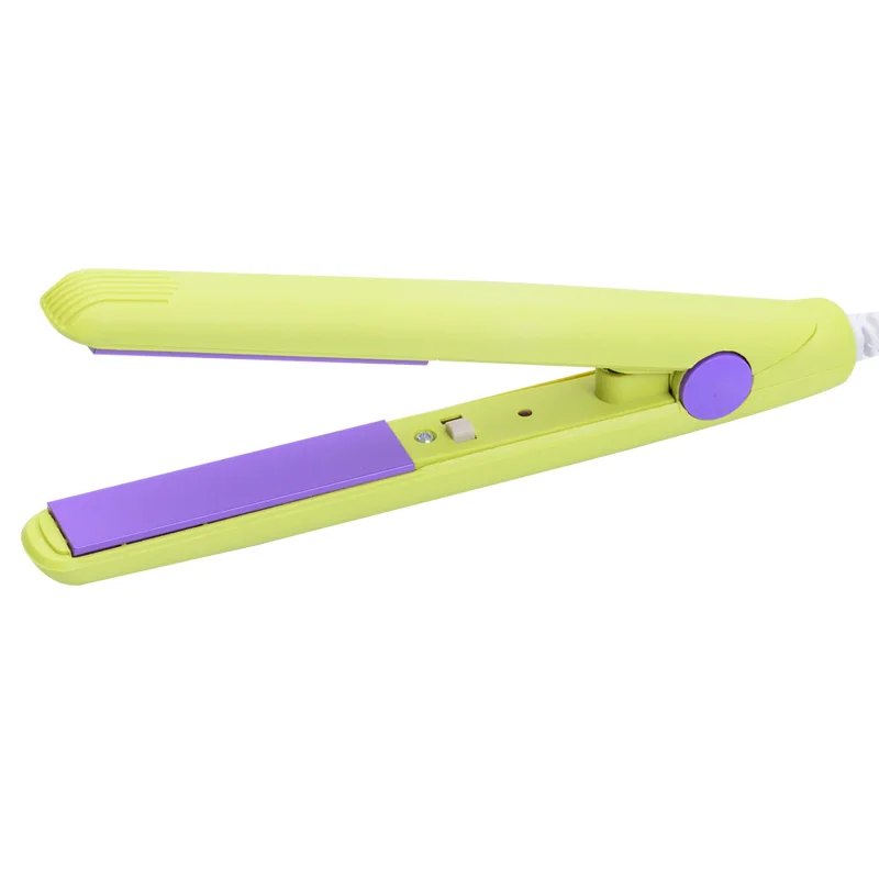 Yellow straightener Мини электронный керамический Быстрый выпрямитель для волос портативный мини-утюжок для волос влажный/фен выпрямители профессиональные EU - Цвет: Yellow straightener