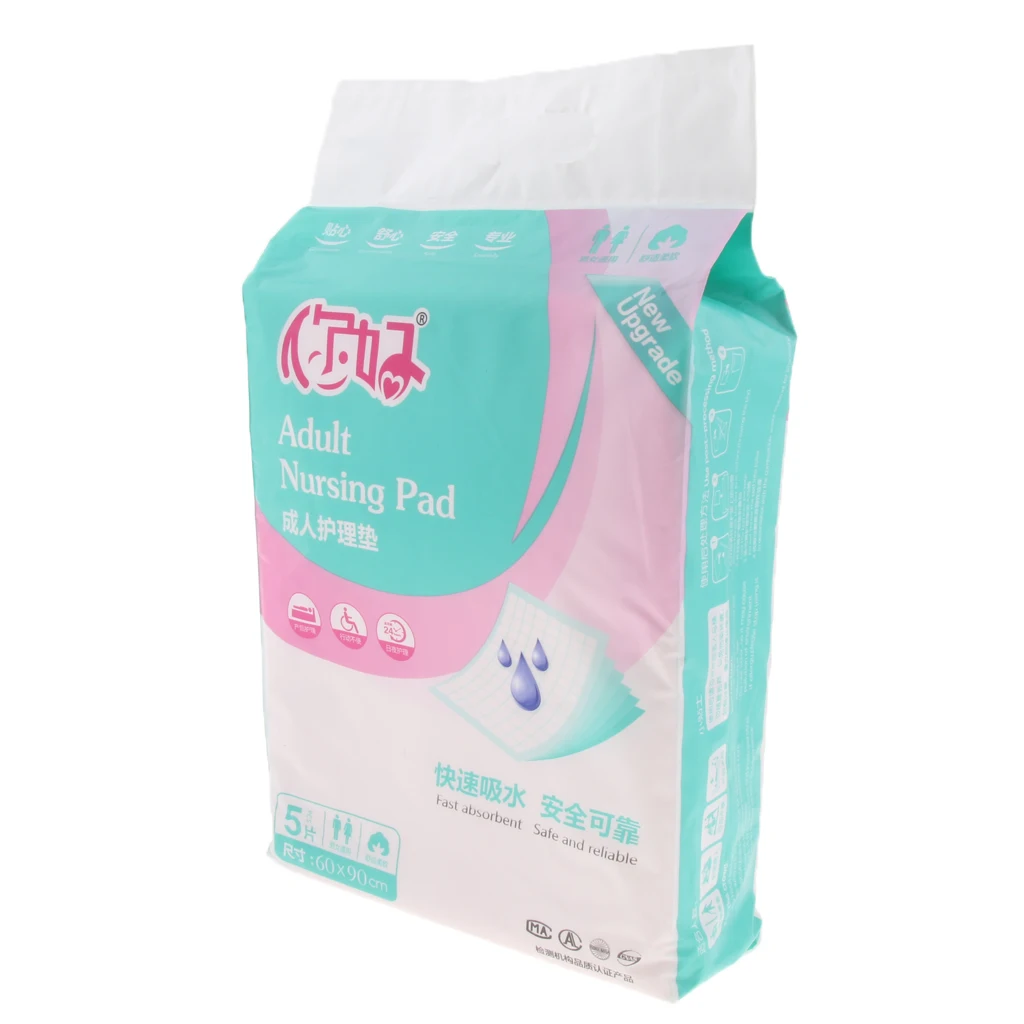 Pink Упаковка из 5, одноразовые подушечки для недержания, максимальная впитываемость, наматрасники для защиты матраса, менструальные коврики для женщин - Цвет: Pink