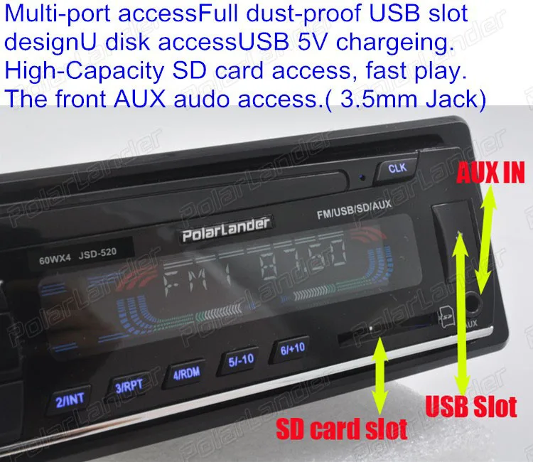 Новинка 2015 12 В автомобильный стерео fm радио MP3 аудио плеер встроенный Bluetooth