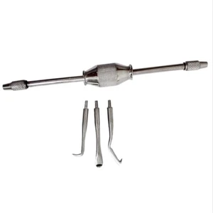 Ручной стоматологический инструмент для удаления короны из нержавеющей стали, 3 наконечника, нажимная кнопка, стоматологическое лабораторное оборудование, стоматологические инструменты, материал