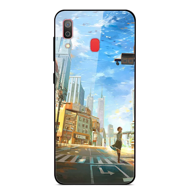 10 Чехол из закаленного стекла для Coque samsung A70, мягкий чехол-бампер, 3D Рисунок кошки, Funda для samsung Galaxy A70 A 70, чехол для телефона - Цвет: 10