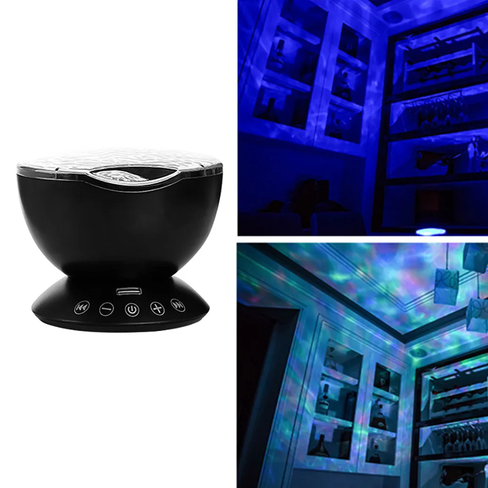 Ocean Wave проектор светодиодный ночник с USB пультом дистанционного управления TF