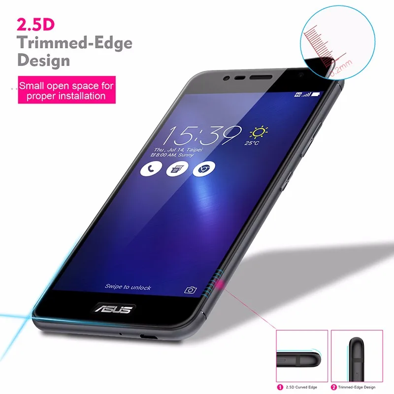 Закаленное стекло с полным покрытием для Asus Zenfone ZC554KL ZE554KL ZC553KL ZC551KL ZC521TL ZE552KL ZE553KL