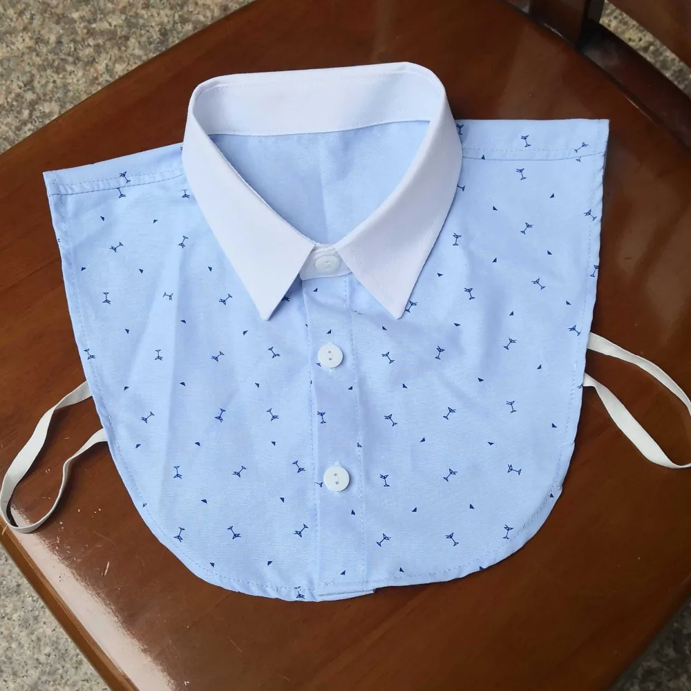 Ложный воротник для мужчин белый съемный 2019 клетчатый ложный искусственный